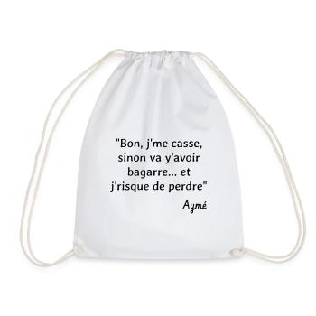 Bon, j'me casse... Citation Série H - Humour - Sac de sport léger - blanc - Devant