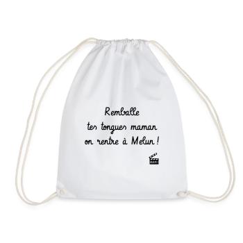 Remballe tes tongues maman, on rentre à Melun ! - Sac de sport léger - blanc - Devant