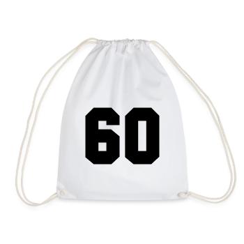 60 - Drawstring Bag - white - Front
