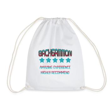 Backgammon Amazing Experience Highly Recommend - Drawstring Bag - white - Front