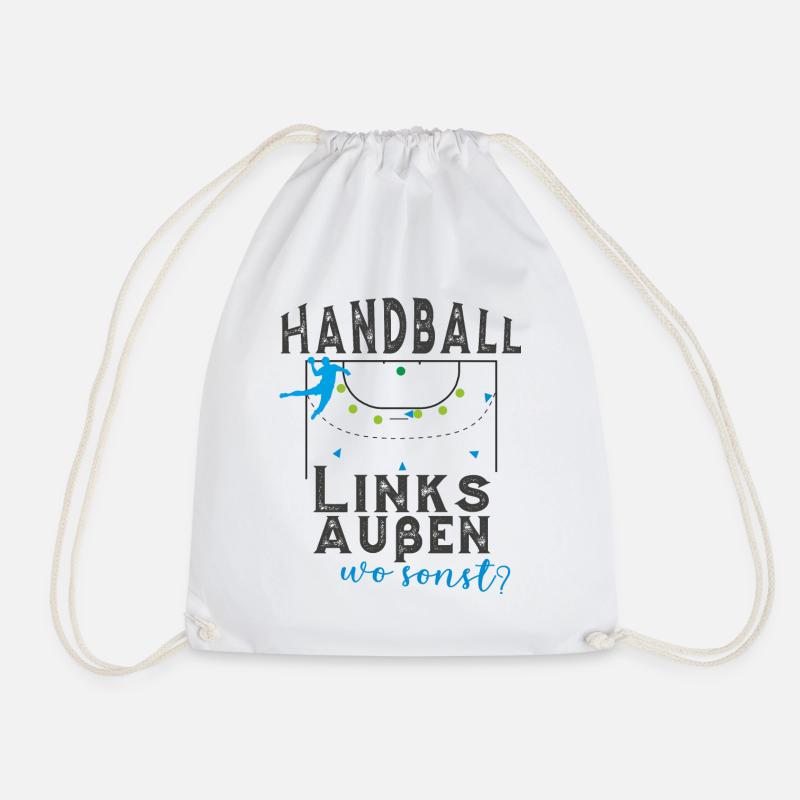 Handball Linksaußen - Turnbeutel - Weiß