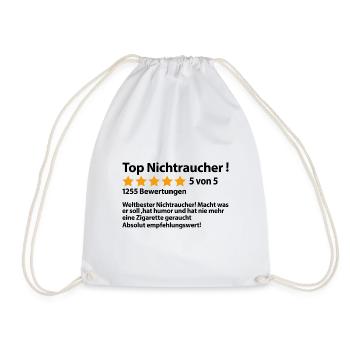 rauchen aufhören motivation Nichtraucher Behlohnun - Turnbeutel - Weiß - Vorne
