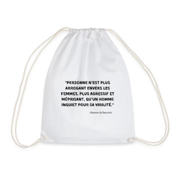 féminisme citation cadeau féministe femme homme - Sac de sport léger - blanc - Devant