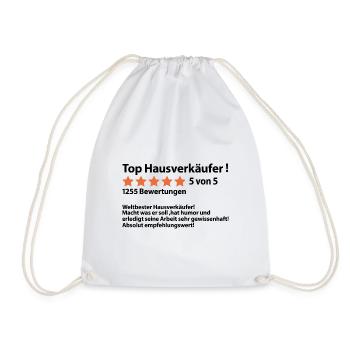 Danke an Dankeschön Hausverkäufer für Vermittlung - Turnbeutel - Weiß - Vorne