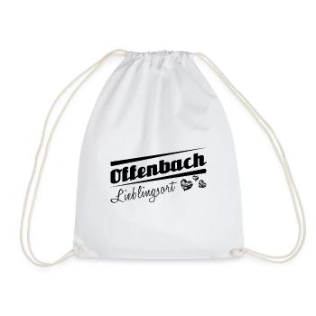 Offenbach - Lieblingsort mit Stadtnamen - Turnbeutel - Weiß - Vorne