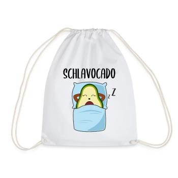 Lustige Avocado Schlafende Frucht Beere Geschenk - Turnbeutel - Weiß - Vorne