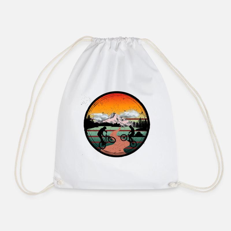 Cycling performances of colleagues - Drawstring Bag - white