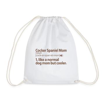 Cocker en chocolat Épagneul Maman Maman Maîtresse Disant - Sac de sport léger - blanc - Devant