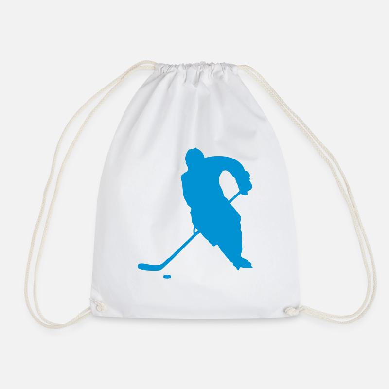 ice hockey - Drawstring Bag - white