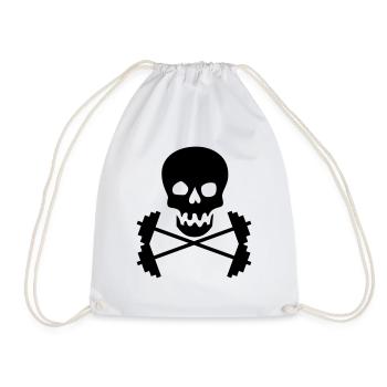 body building - Drawstring Bag - white - Front