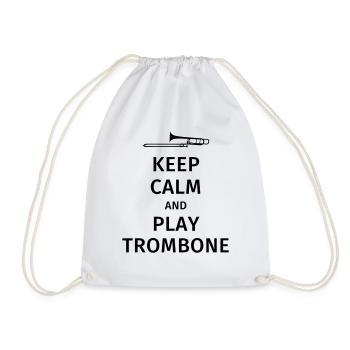 keep calm and play trombone - Turnbeutel - Weiß - Vorne