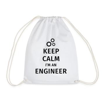 Keep Calm I'm an Engineer - Turnbeutel - Weiß - Vorne