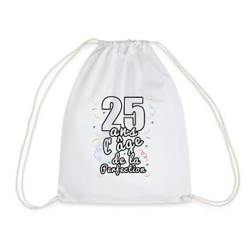 25 ans - Sac de sport léger - blanc - Devant