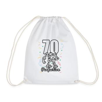70 ans - Sac de sport léger - blanc - Devant