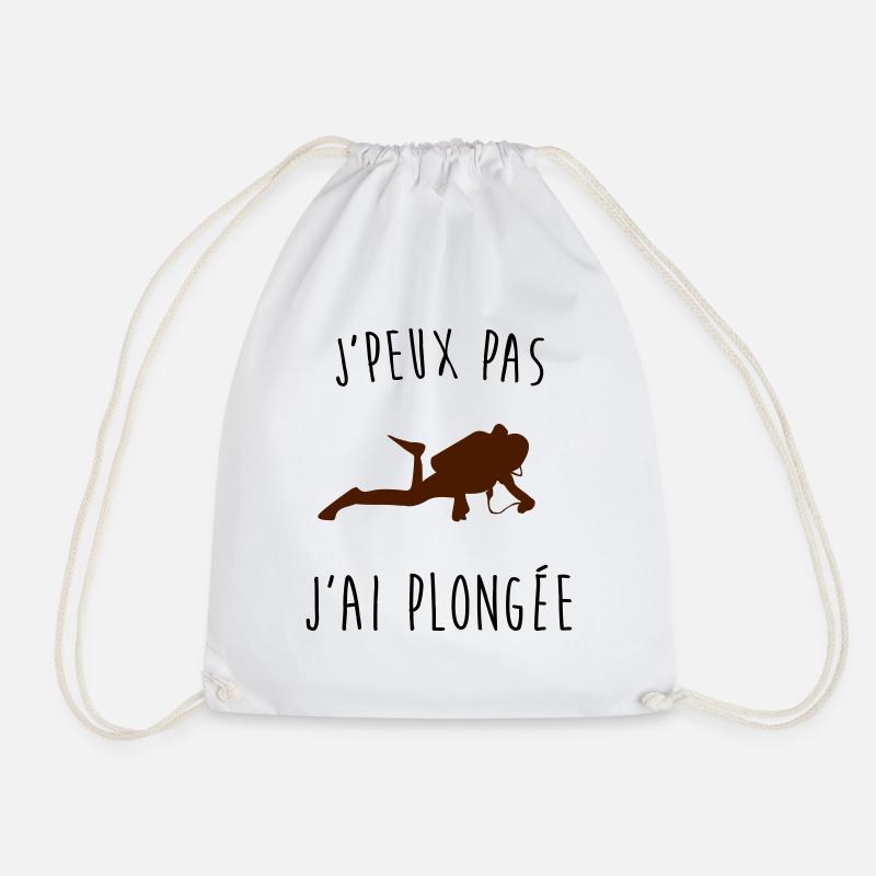 j'peux pas j'ai plongée - Sac de sport léger - blanc