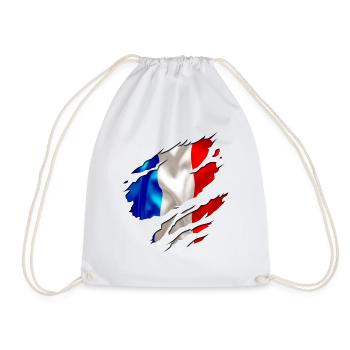drapeau français france - Sac de sport léger - blanc - Devant