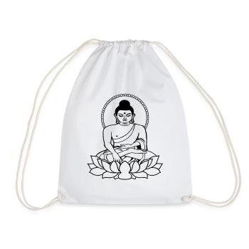 Buddha sitting - Sac de sport léger - blanc - Devant