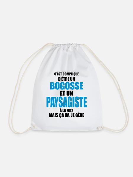 c'est compliqué d'être un bogosse et un paysagiste - Sac de sport léger - blanc