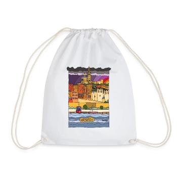 Marseille mon amour - Sac de sport léger - blanc - Devant
