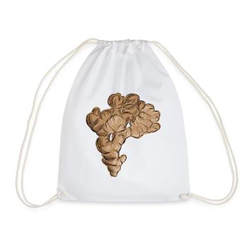 Gingembre, Légumes, Nourriture, Cuisine, Racine de Gingembre - Sac de sport léger - blanc - Devant