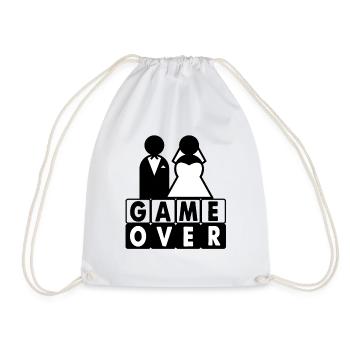 Game Over - Hochzeit - Turnbeutel - Weiß - Vorne