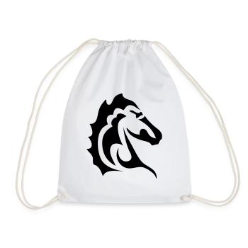 tete cheval tribal 1 - Sac de sport léger - blanc - Devant