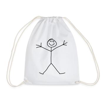 Stick Figure - Turnbeutel - Weiß - Vorne