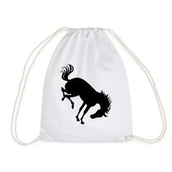 Cheval ruant - Sac de sport léger - blanc - Devant