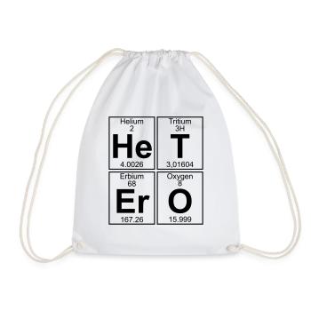 He-T-Er-O (hetero) - Drawstring Bag - white - Front