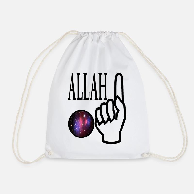 Dieu le donne à Allah - Sac de sport léger - blanc