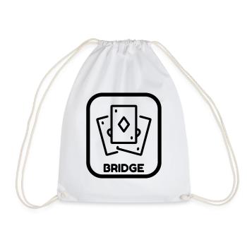 Bridge Card game Kartenspiel Jeu de cartes - Drawstring Bag - white - Front