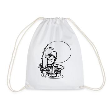le plaisir de la pêche - Sac de sport léger - blanc - Devant