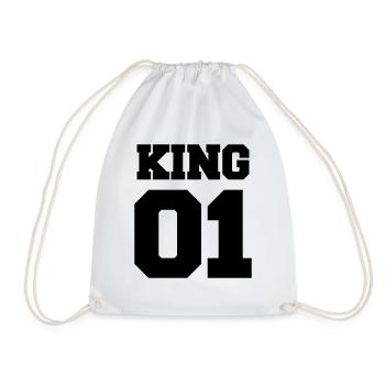 01_king - Turnbeutel - Weiß - Vorne