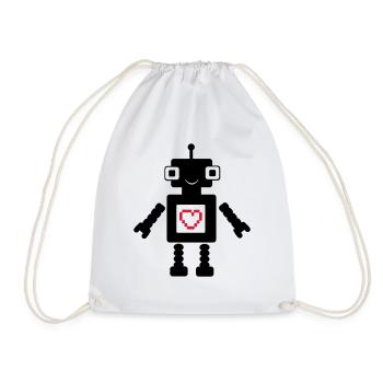 roboter_love_02 - Sac de sport léger - blanc - Devant