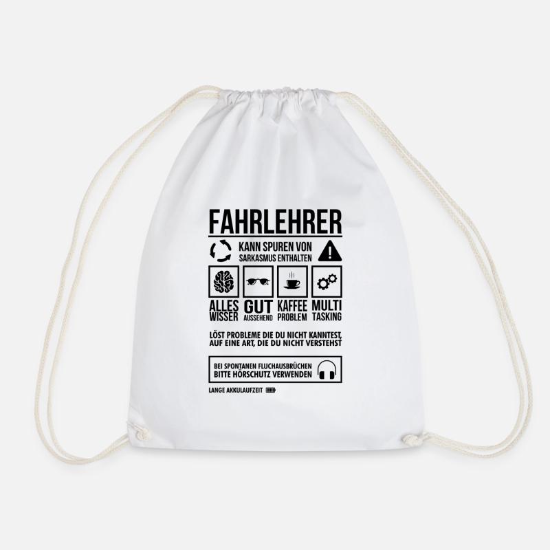 Fahrlehrer Black - Turnbeutel - Weiß