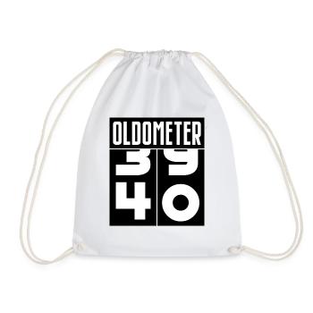 Oldometer 40th Birthday - Drawstring Bag - white - Front