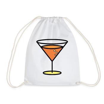 Cocktail - Drawstring Bag - white - Front