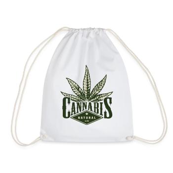 Cannabis Logo Natural 420 - Turnbeutel - Weiß - Vorne