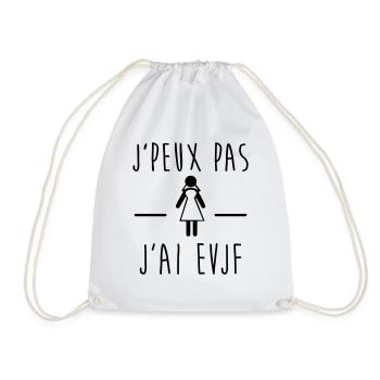 je peux pas j'ai EVJF, enterrement de vie de jeune - Sac de sport léger - blanc - Devant