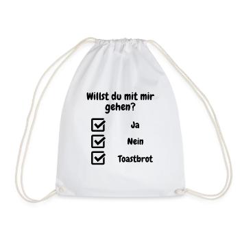 Willst du mit mir gehen? - Turnbeutel - Weiß - Vorne