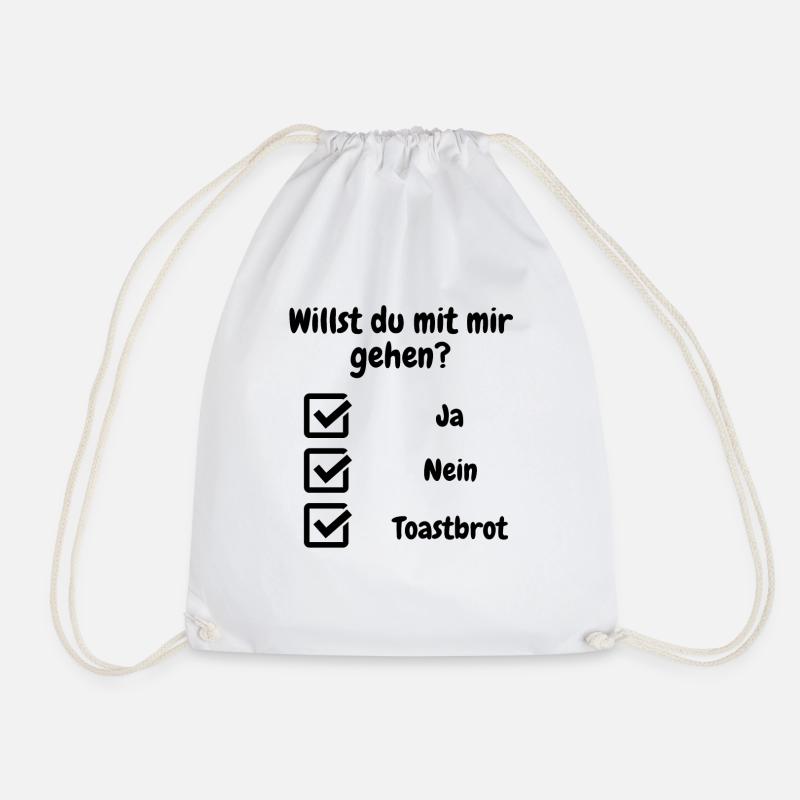 Willst du mit mir gehen? - Turnbeutel - Weiß