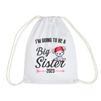 Future big sister pregnancy announcement - Sac de sport léger - blanc - Devant