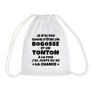 bogosse et tonton / cadeau humour tonton - Sac de sport léger - blanc - Devant