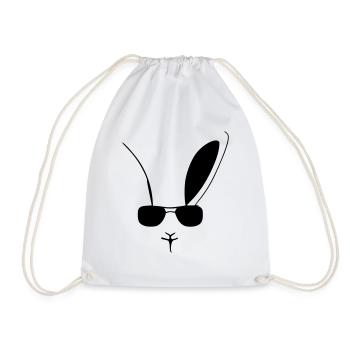 Lapin Animal de compagnie Cool Lunettes de soleil Lapin Vecteur - Sac de sport léger - blanc - Devant