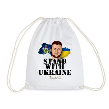 Ukraine Maine Unterstützer Motiv - Turnbeutel - Weiß - Vorne