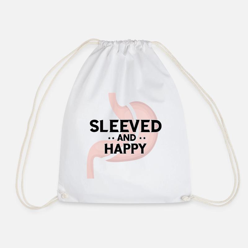 Gastric Bypass and Gastric Bypass Operation Design - Drawstring Bag - white