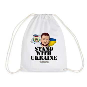 Ukraine West Virginia T-Shirt Design - Drawstring Bag - white - Front