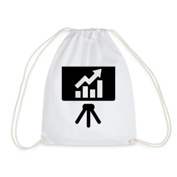 Paperchart Flipchart Diagramme Icône Symbole Caractère - Sac de sport léger - blanc - Devant