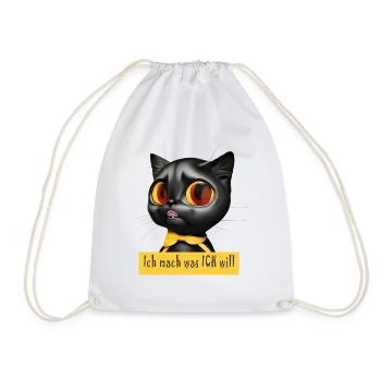 ichMachWas Katze - Turnbeutel - Weiß - Vorne