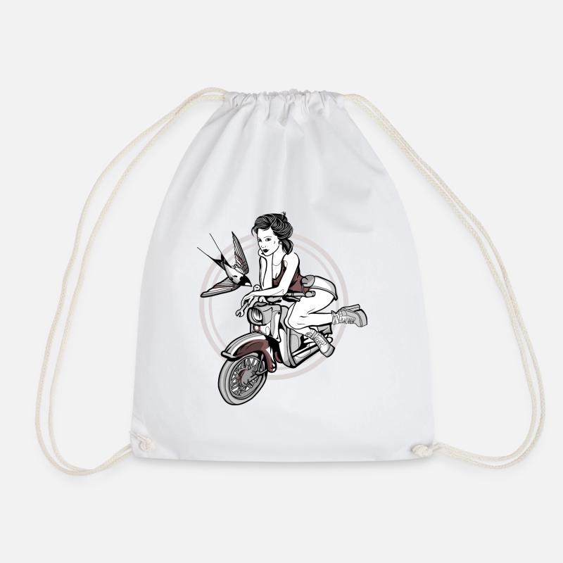 Schwalbe Lady // Illustration - Turnbeutel - Weiß